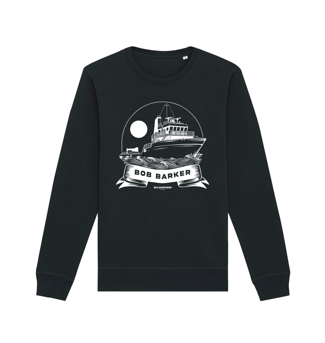 Black Printed Sweater Front